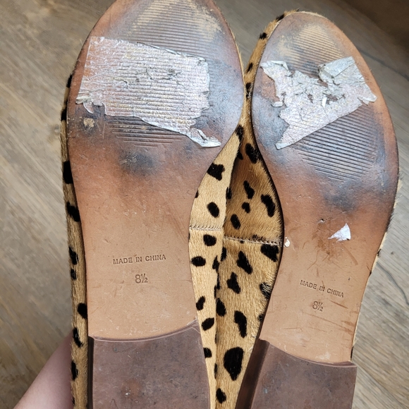 Madewell calf hair cheetah cat loafers slip ons flats - Picture 8 of 10